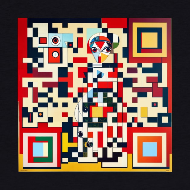 RickRoll QR Code Abstract Painting by ravel.live